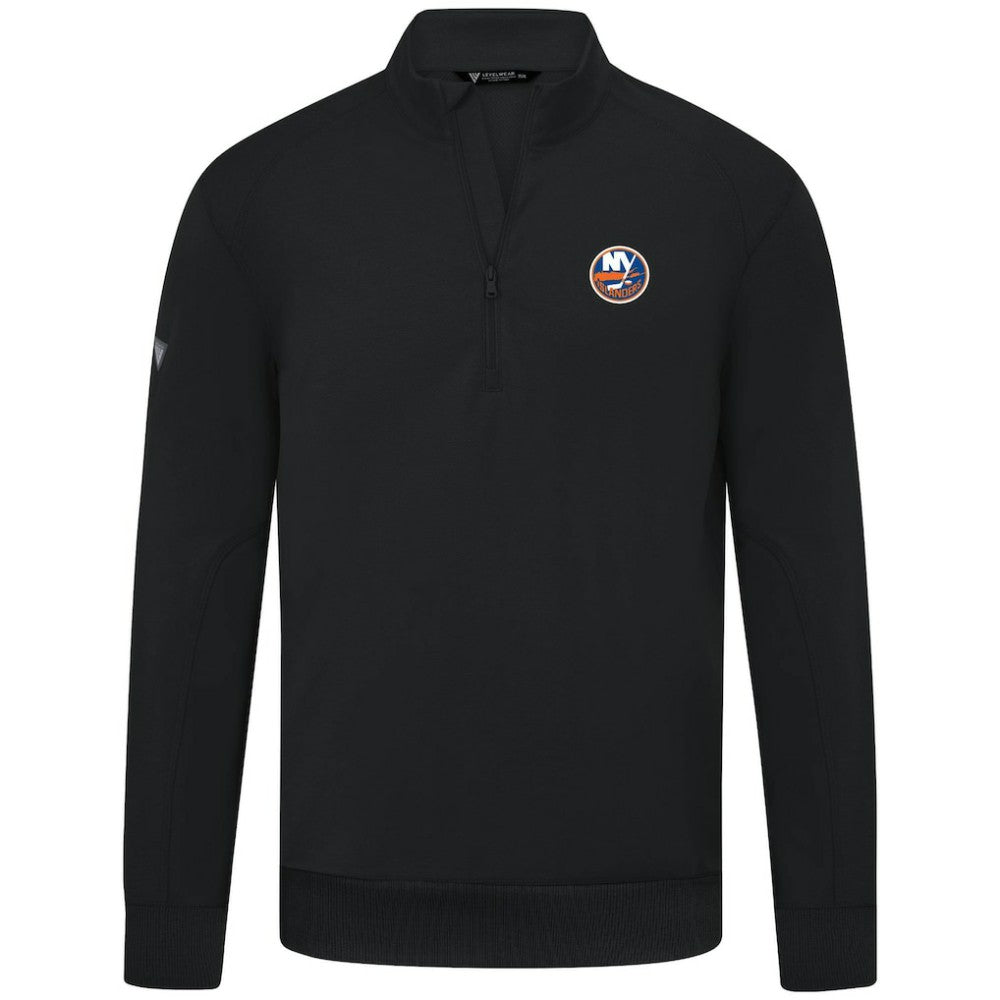 New York Islanders Levelwear Upright Tri-Blend Quarter-Zip Pullover