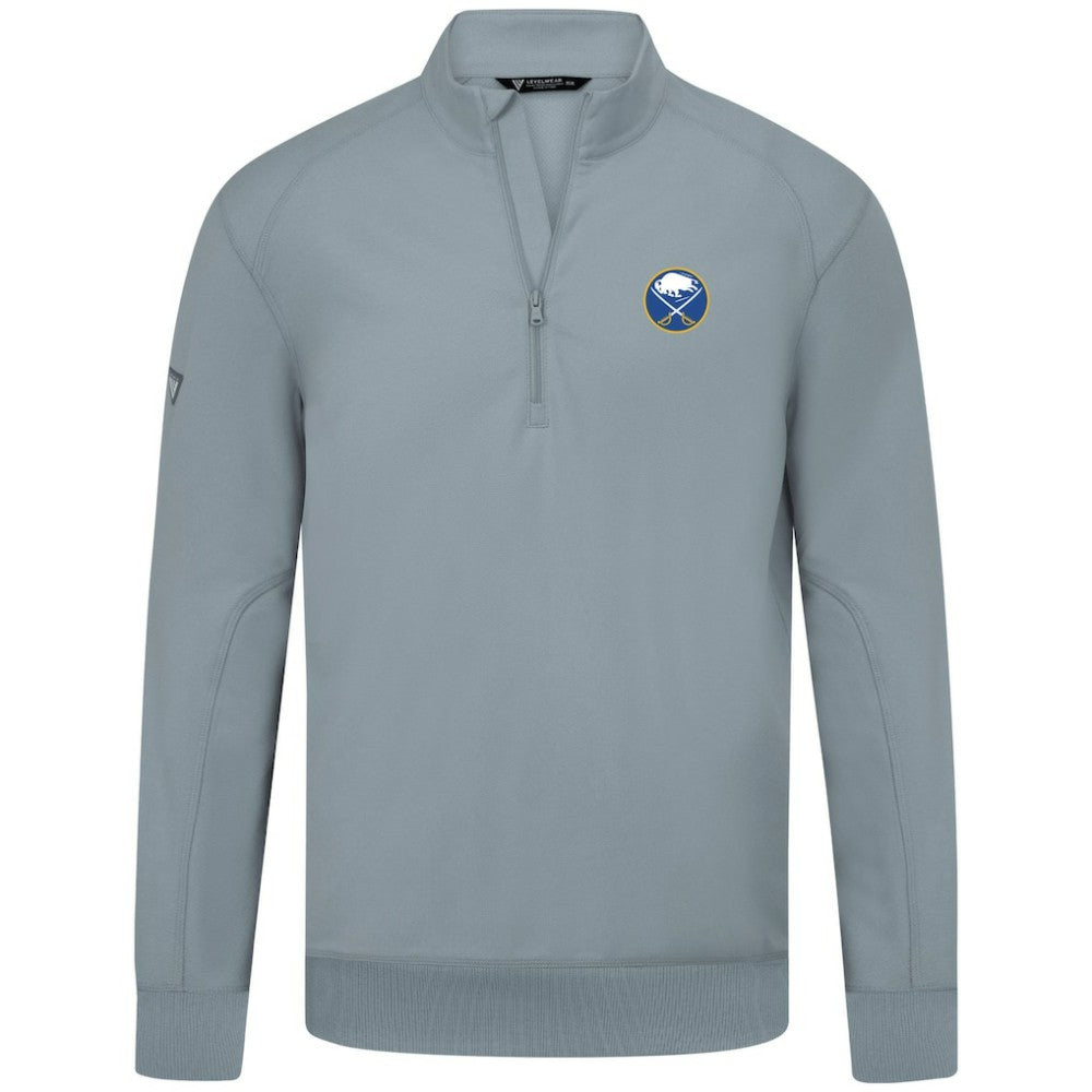 Buffalo Sabres Levelwear Upright Tri-Blend Quarter-Zip Pullover