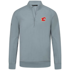 Calgary Flames Levelwear Upright Tri-Blend Quarter-Zip Pullover