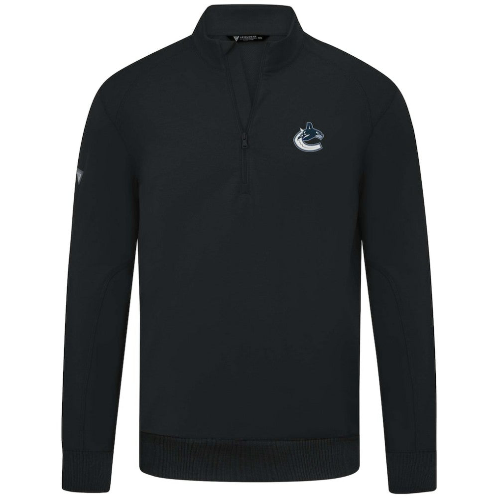 Vancouver Canucks Levelwear Upright Tri-Blend Quarter-Zip Pullover