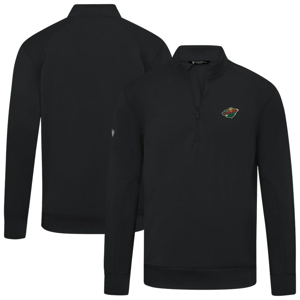 Minnesota Wild Levelwear Upright Tri-Blend Quarter-Zip Pullover