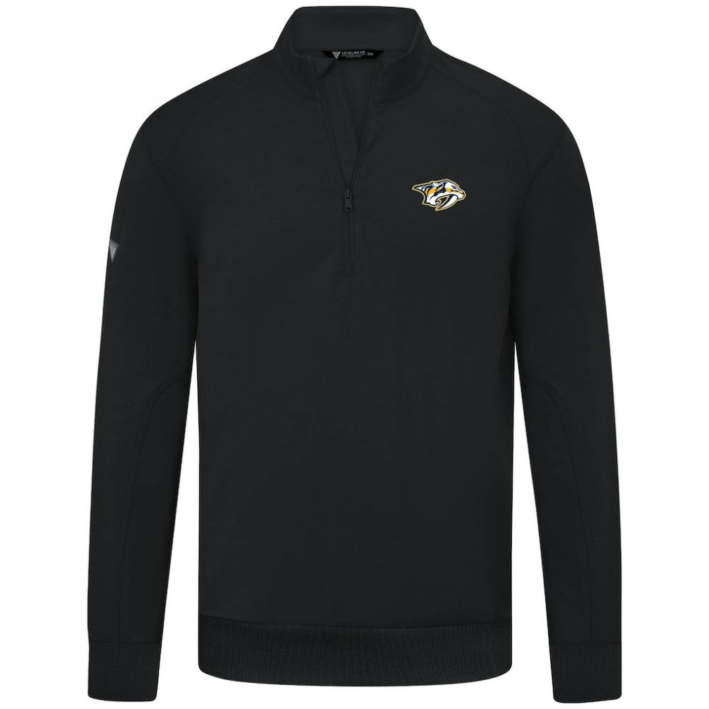 Nashville Predators Levelwear Upright Tri-Blend Quarter-Zip Pullover