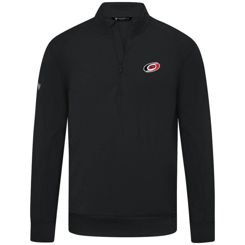 Carolina Hurricanes Levelwear Upright Tri-Blend Quarter-Zip Pullover