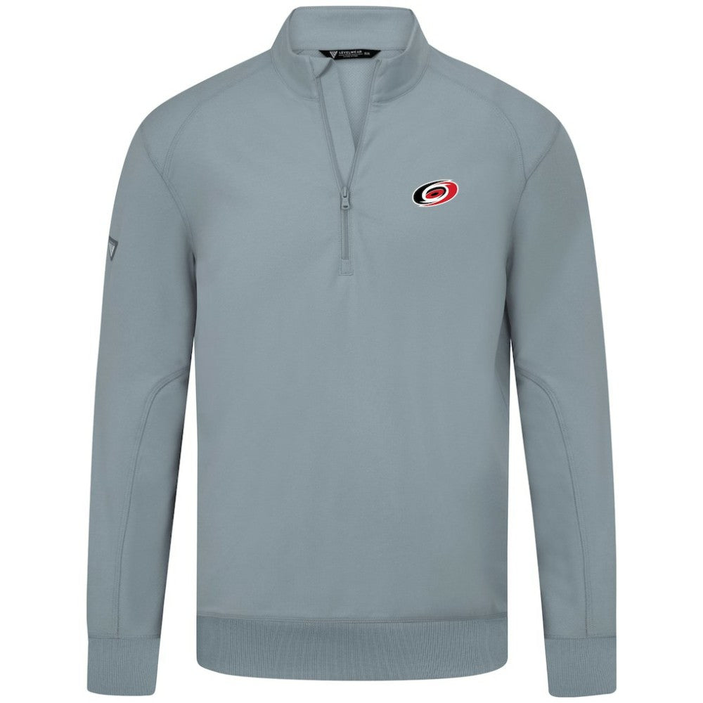 Carolina Hurricanes Levelwear Upright Tri-Blend Quarter-Zip Pullover