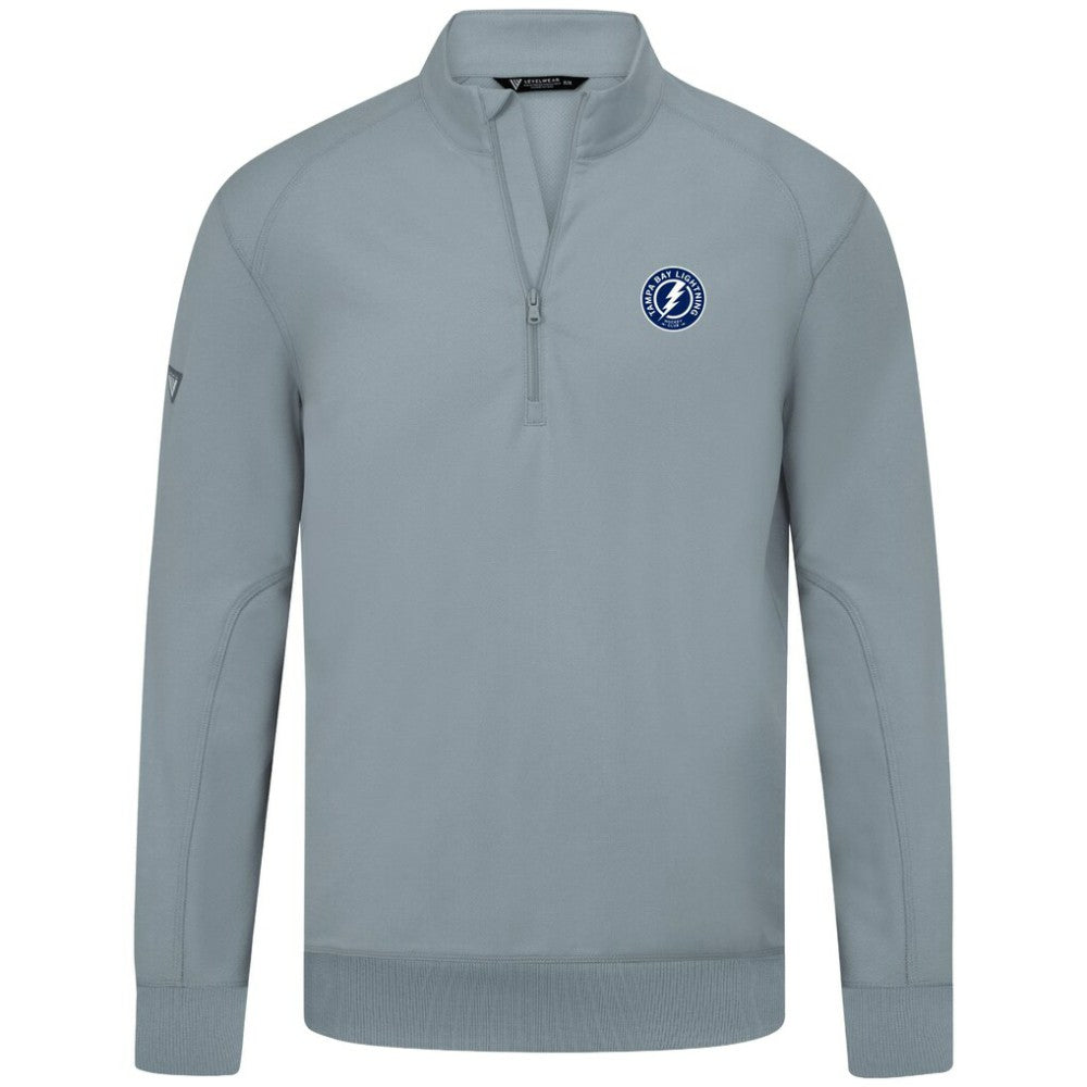 Tampa Bay Lightning Levelwear Upright Tri-Blend Quarter-Zip Pullover