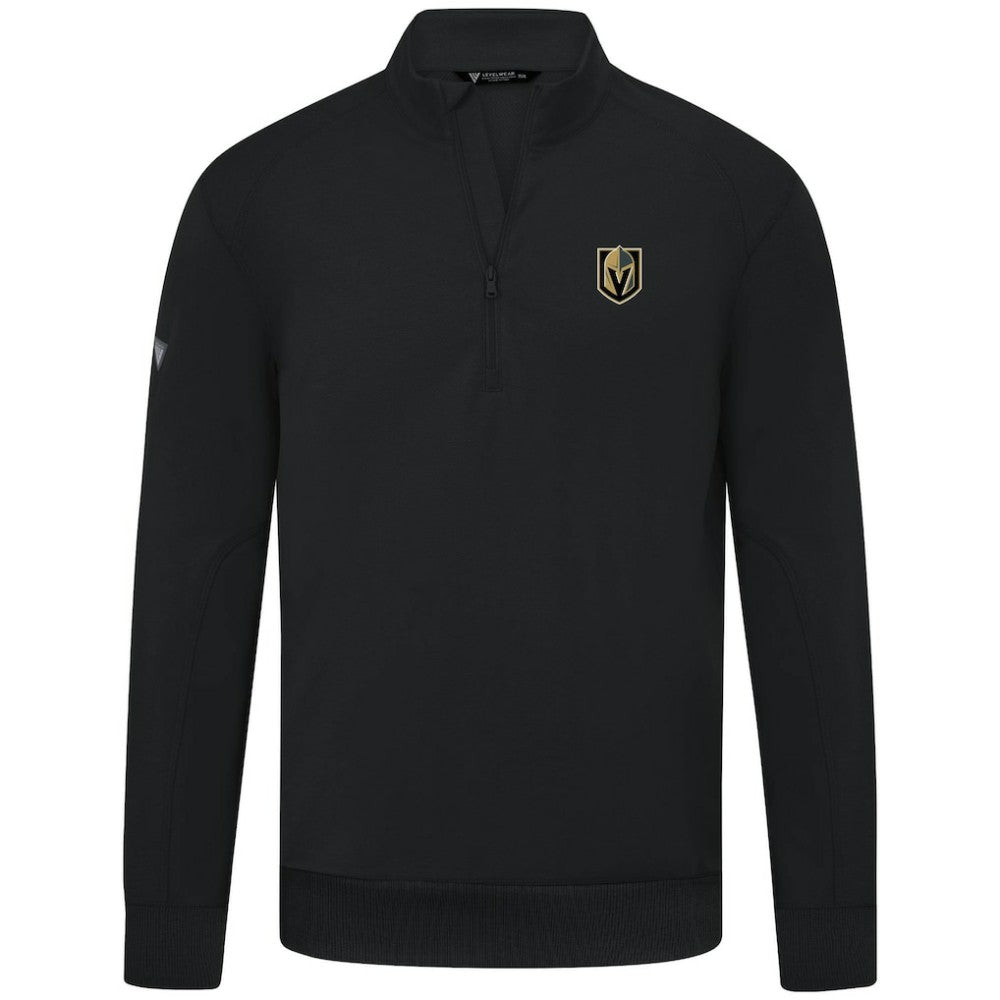 Vegas Golden Knights Levelwear Upright Tri-Blend Quarter-Zip Pullover