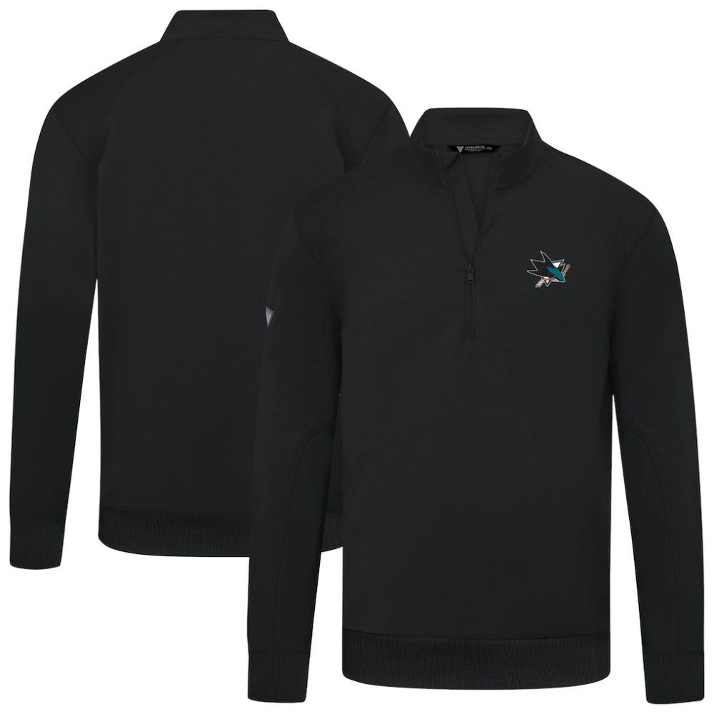 San Jose Sharks Levelwear Upright Tri-Blend Quarter-Zip Pullover