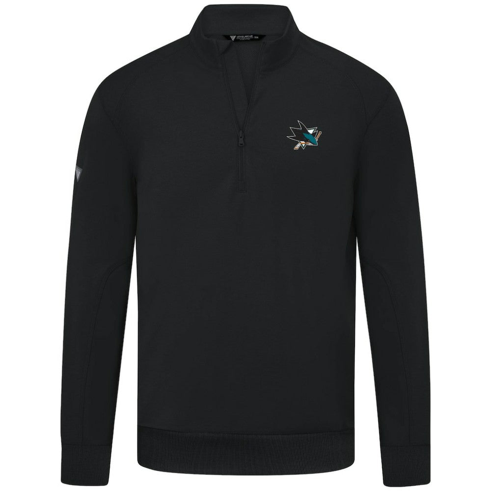 San Jose Sharks Levelwear Upright Tri-Blend Quarter-Zip Pullover