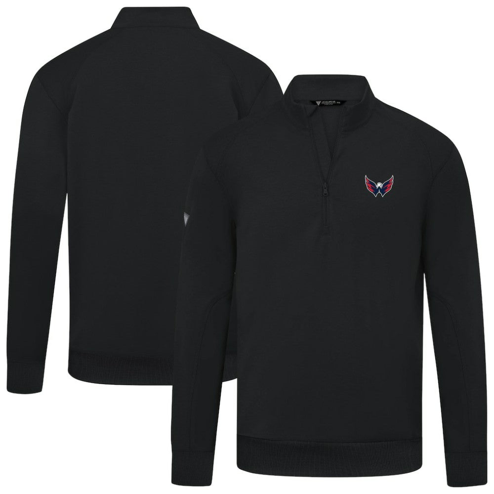 Washington Capitals Levelwear Upright Tri-Blend Quarter-Zip Pullover