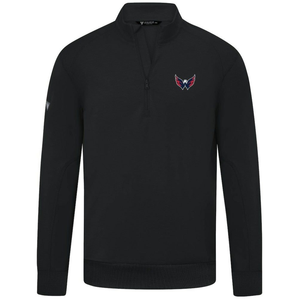 Washington Capitals Levelwear Upright Tri-Blend Quarter-Zip Pullover