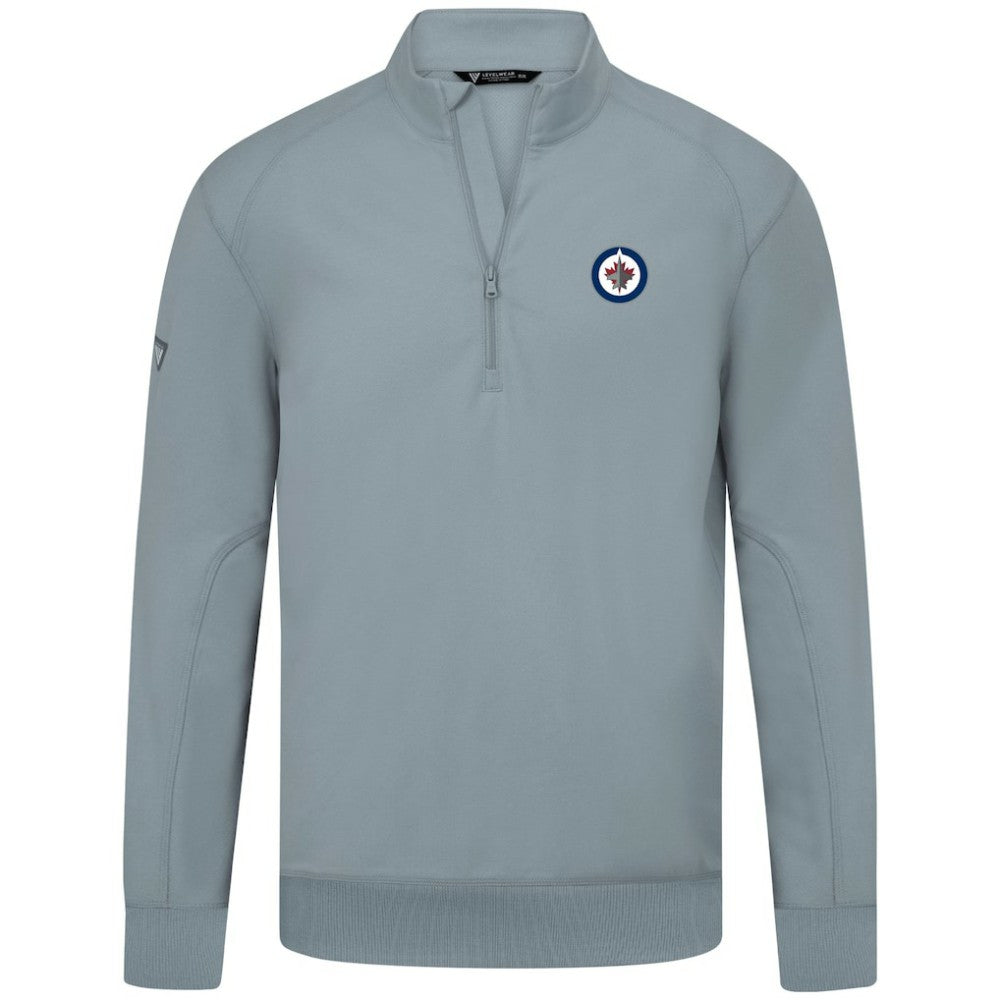 Winnipeg Jets Levelwear Upright Tri-Blend Quarter-Zip Pullover