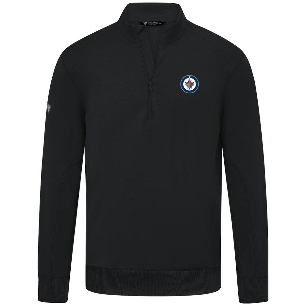Winnipeg Jets Levelwear Upright Tri-Blend Quarter-Zip Pullover
