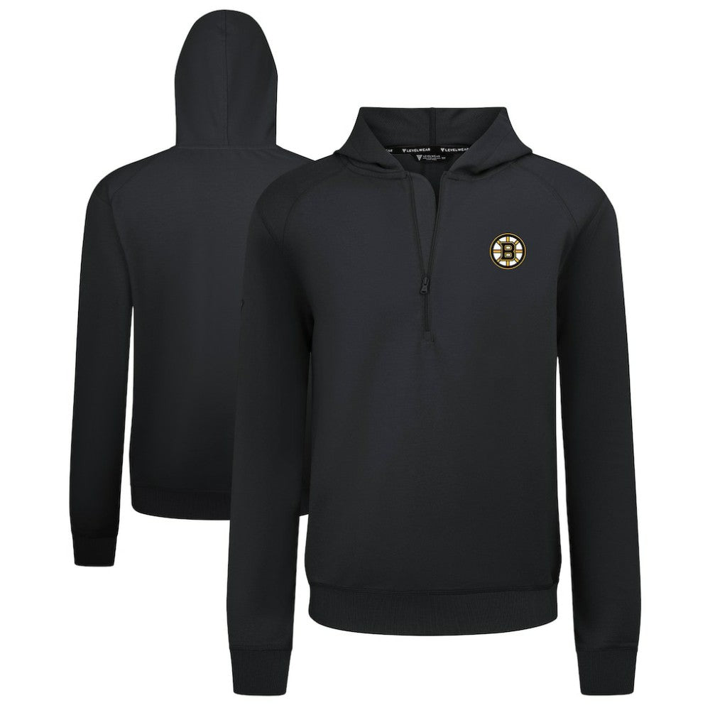 Boston Bruins Levelwear Technic Quarter-Zip Pullover Hoodie