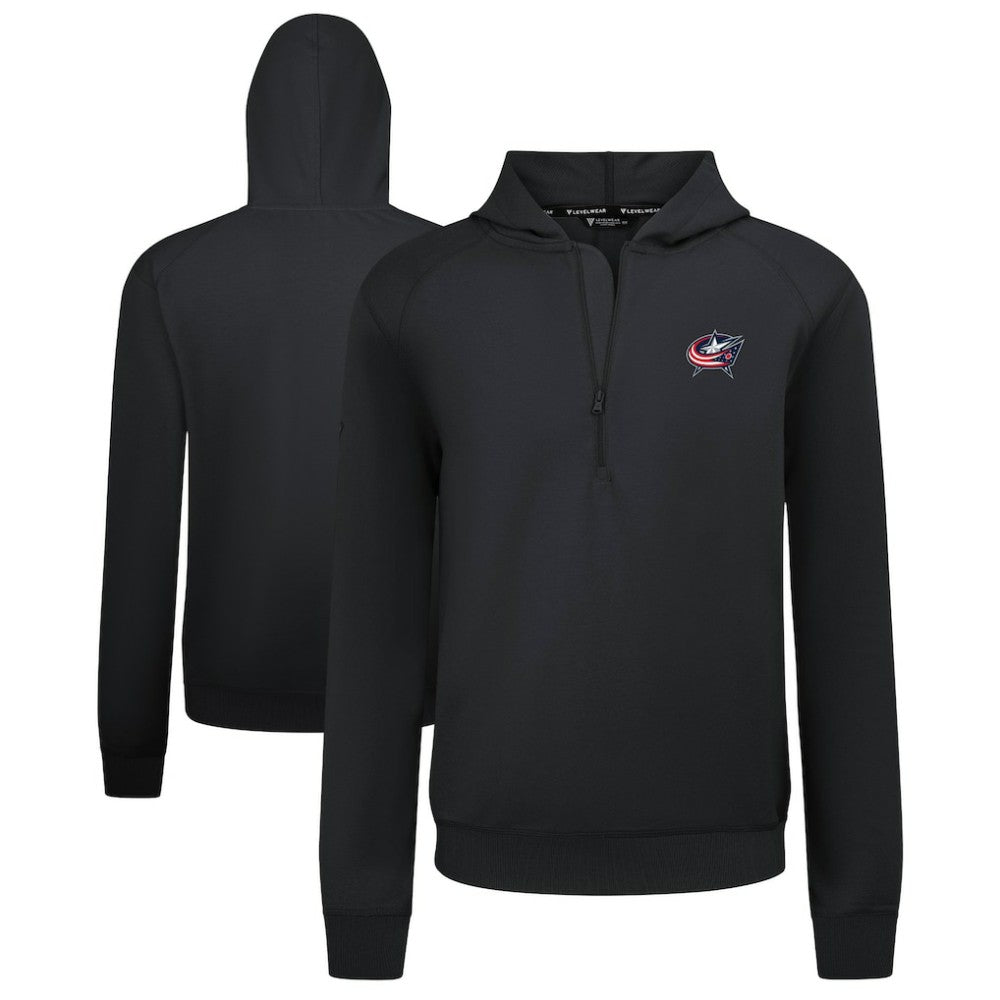 Columbus Blue Jackets Levelwear Technic Quarter-Zip Pullover Hoodie