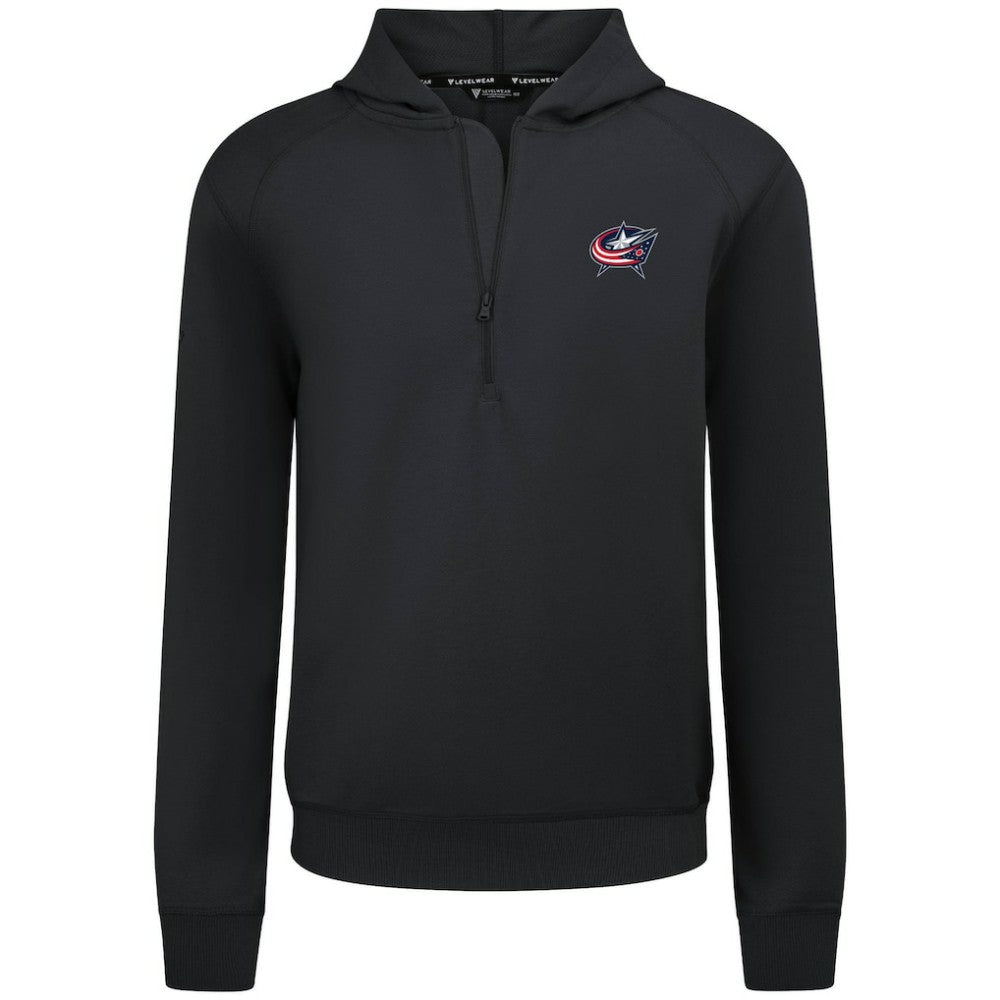 Columbus Blue Jackets Levelwear Technic Quarter-Zip Pullover Hoodie