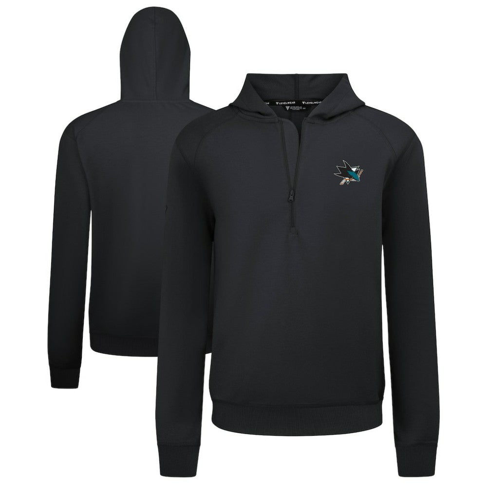 San Jose Sharks Levelwear Technic Quarter-Zip Pullover Hoodie
