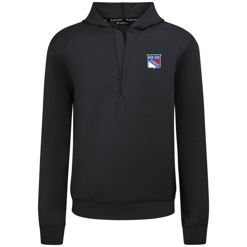 New York Rangers Levelwear Technic Quarter-Zip Pullover Hoodie