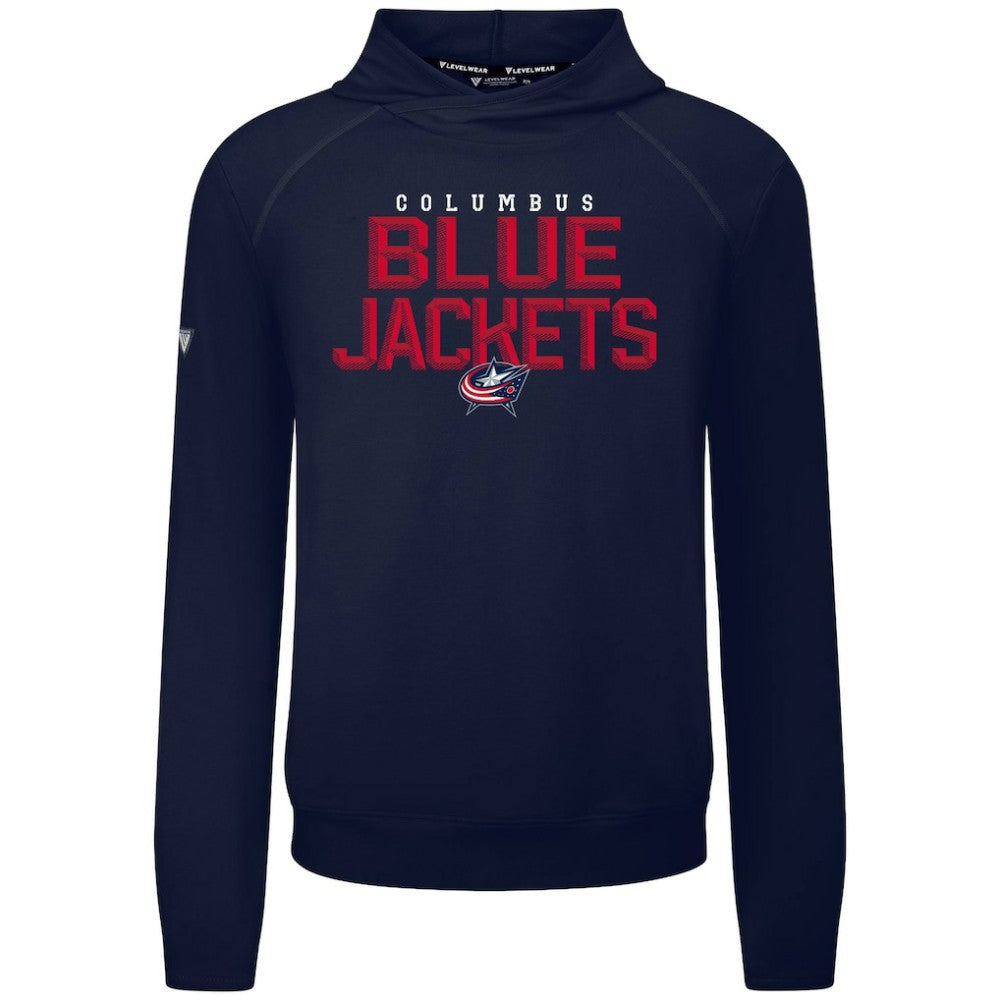 Columbus Blue Jackets Levelwear Mandate Carve Tri-Blend Pullover Hoodie