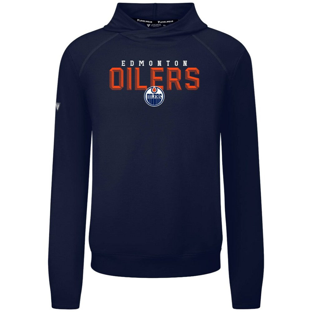 Edmonton Oilers Levelwear Mandate Carve Tri-Blend Pullover Hoodie