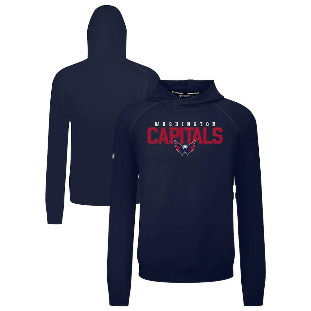 Washington Capitals Levelwear Mandate Carve Tri-Blend Pullover Hoodie