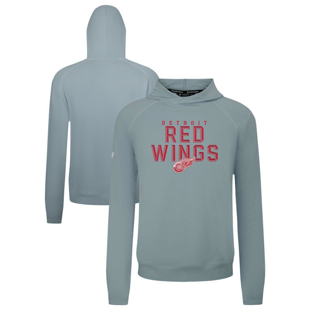 Detroit Red Wings Levelwear Mandate Carve Tri-Blend Pullover Hoodie