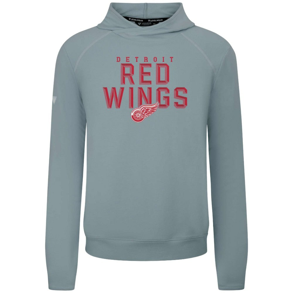 Detroit Red Wings Levelwear Mandate Carve Tri-Blend Pullover Hoodie