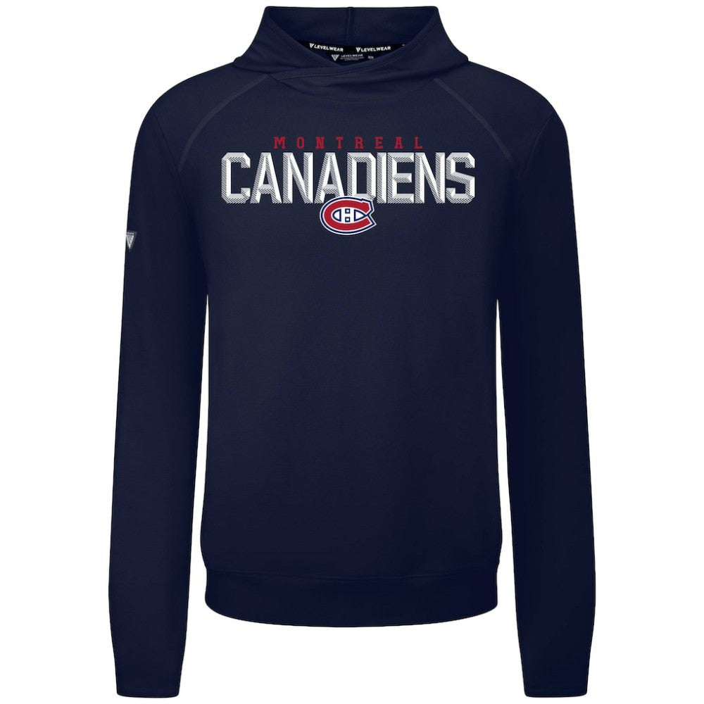 Montreal Canadiens Levelwear Mandate Carve Tri-Blend Pullover Hoodie