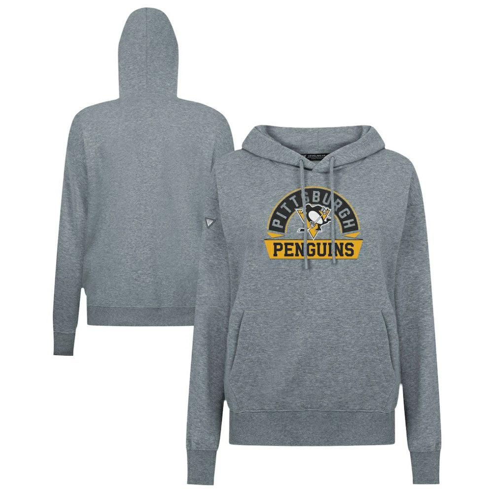 Pittsburgh Penguins Levelwear Women's Adorn Banner Arch Pullover Hoodie