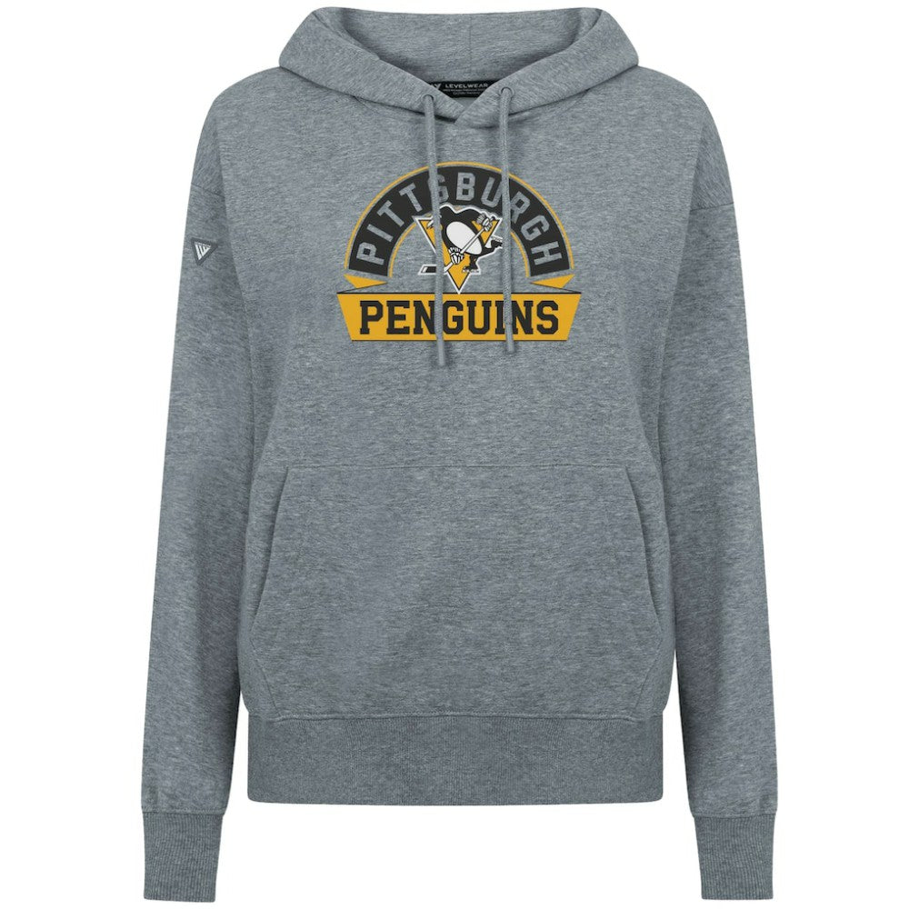 Pittsburgh Penguins Levelwear Women's Adorn Banner Arch Pullover Hoodie