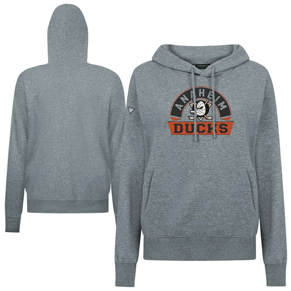 Anaheim Ducks Levelwear Women's Adorn Banner Arch Pullover Hoodie