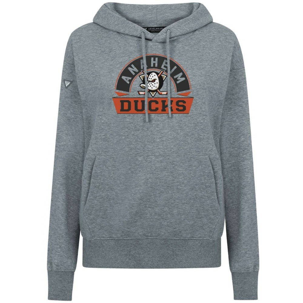 Anaheim Ducks Levelwear Women's Adorn Banner Arch Pullover Hoodie