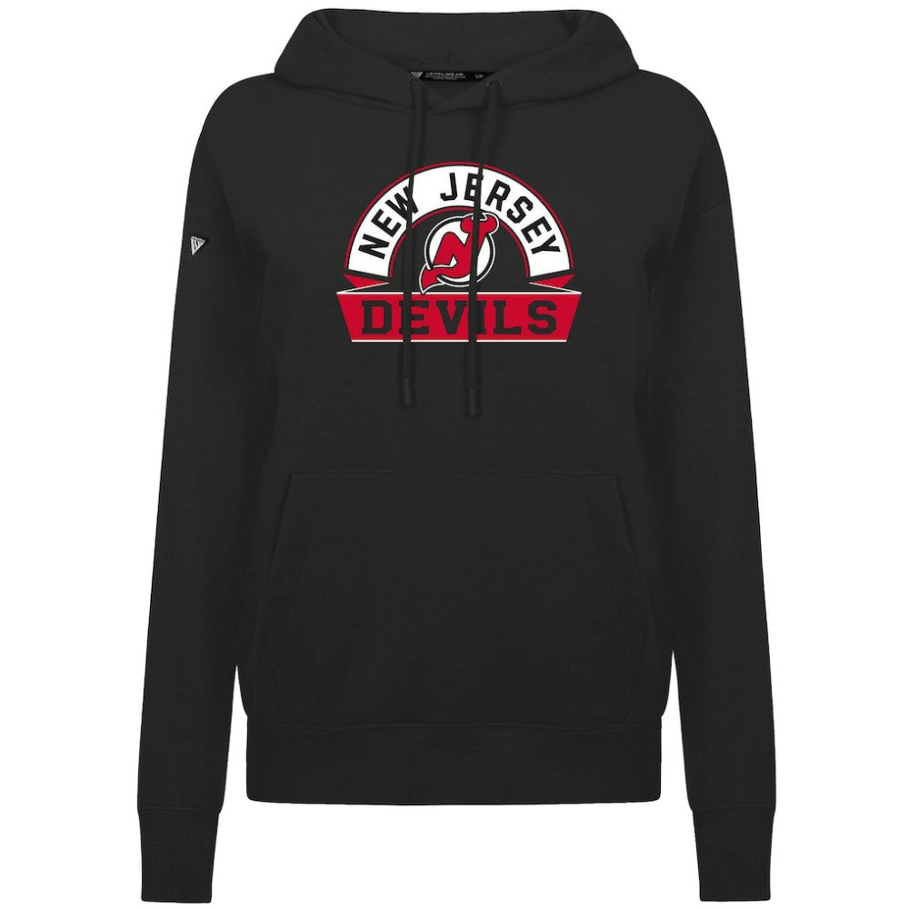 New Jersey Devils Levelwear Women's Adorn Banner Arch Pullover Hoodie