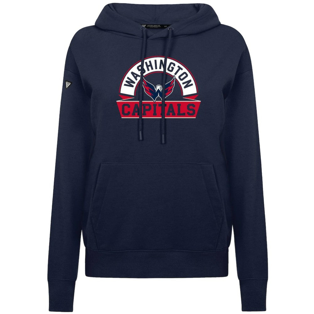 Washington Capitals Levelwear Women's Adorn Banner Arch Pullover Hoodie