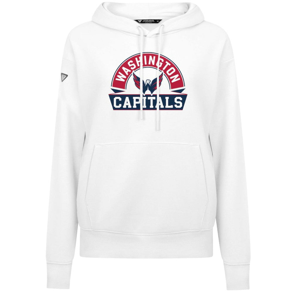 Washington Capitals Levelwear Women's Adorn Banner Arch Pullover Hoodie