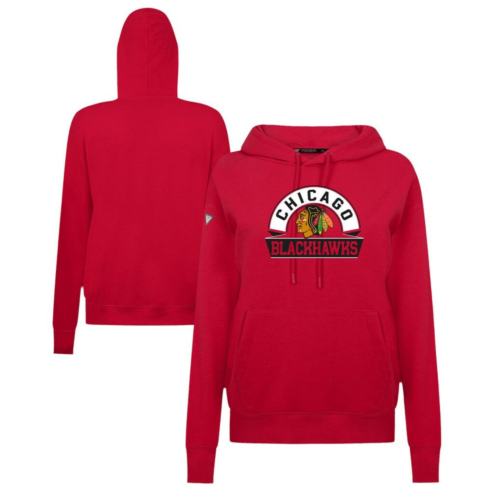 Chicago Blackhawks Levelwear Women's Adorn Banner Arch Pullover Hoodie
