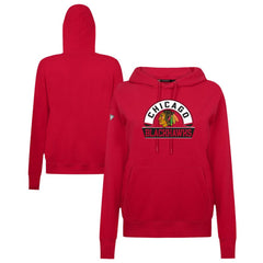 Chicago Blackhawks Levelwear Women's Adorn Banner Arch Pullover Hoodie