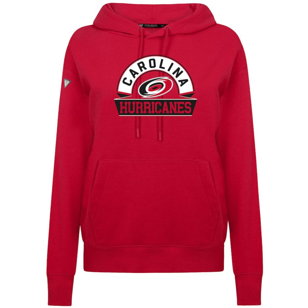 Carolina Hurricanes Levelwear Women's Adorn Banner Arch Pullover Hoodie