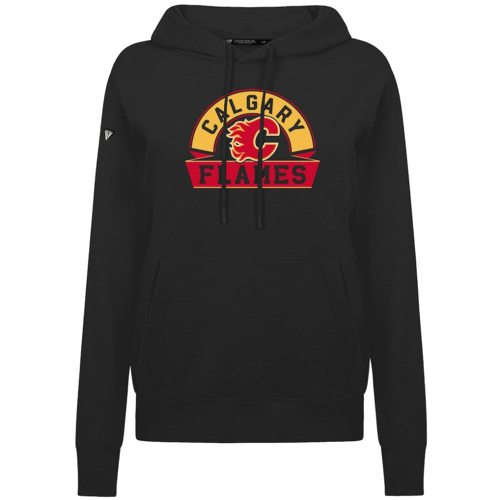 Calgary Flames Levelwear Women's Adorn Banner Arch Pullover Hoodie