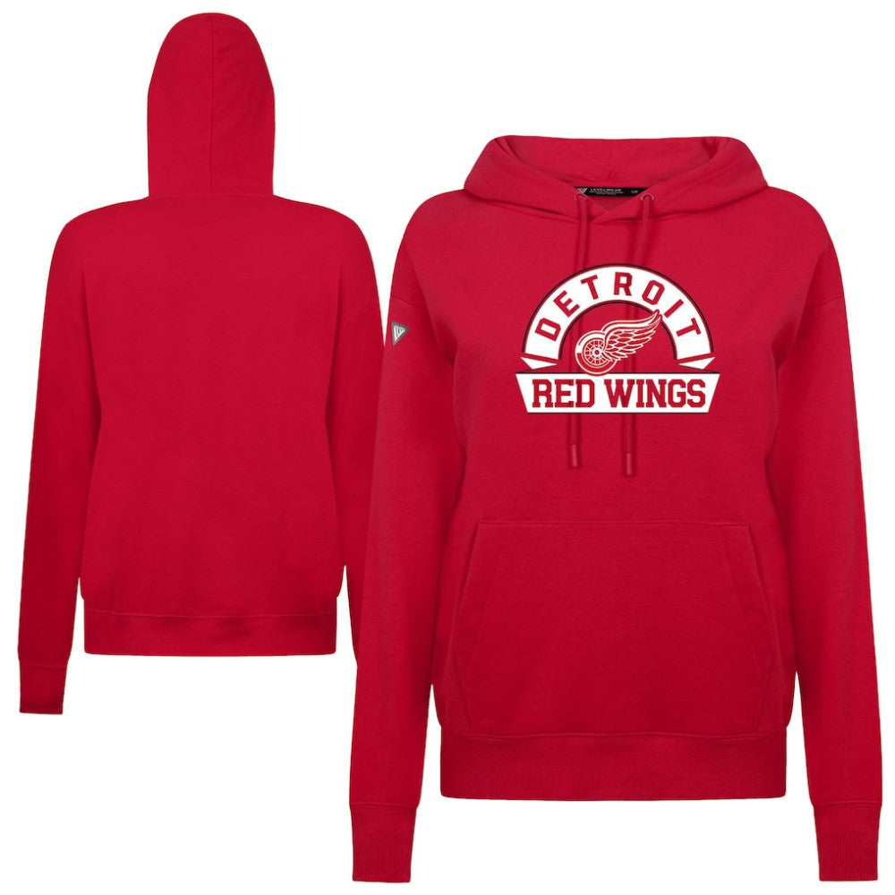 Detroit Red Wings Levelwear Women's Adorn Banner Arch Pullover Hoodie