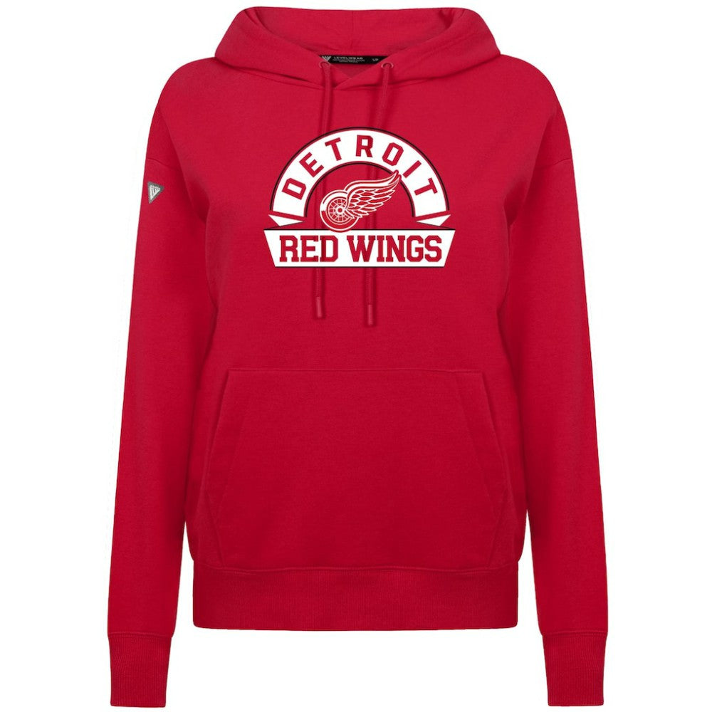 Detroit Red Wings Levelwear Women's Adorn Banner Arch Pullover Hoodie
