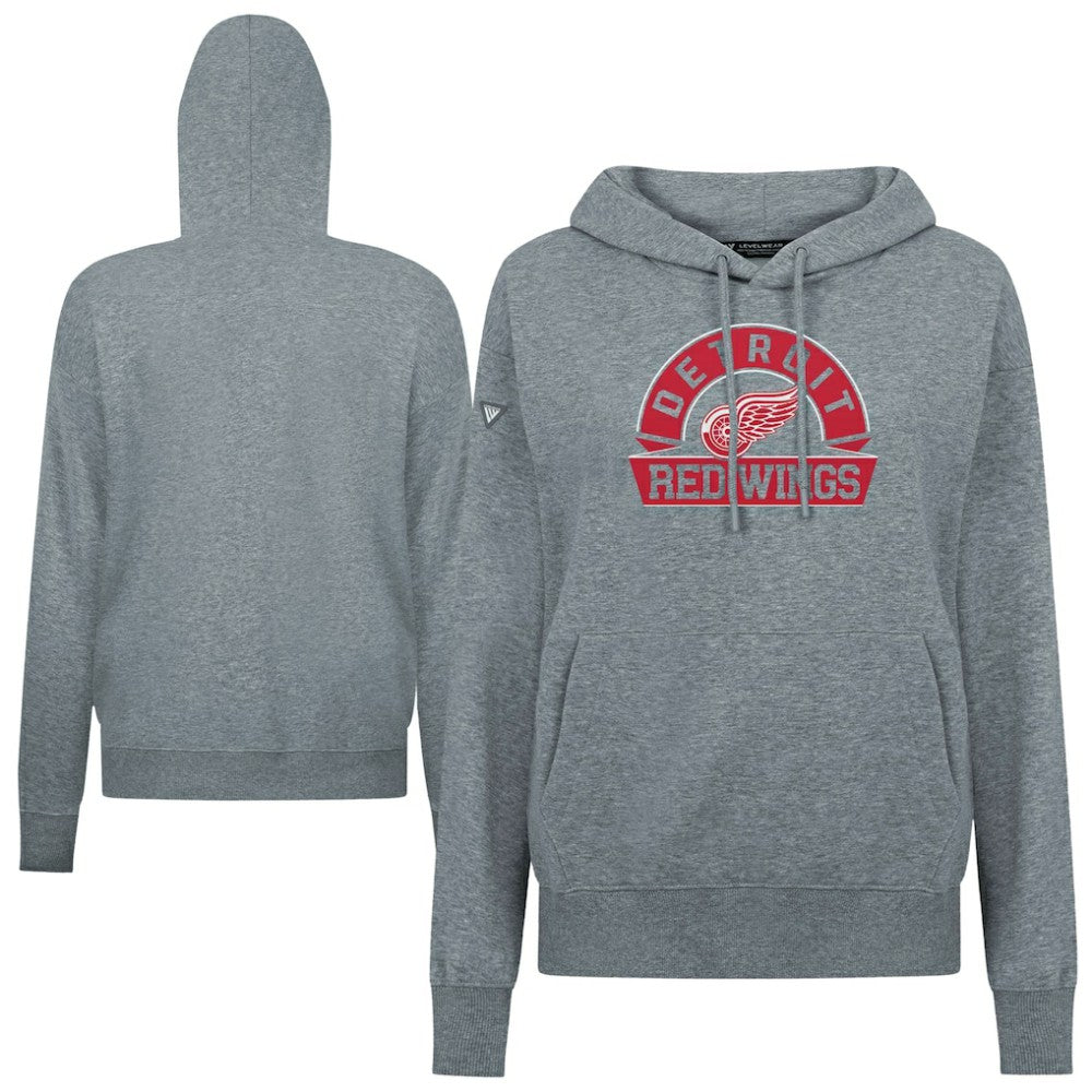 Detroit Red Wings Levelwear Women's Adorn Banner Arch Pullover Hoodie