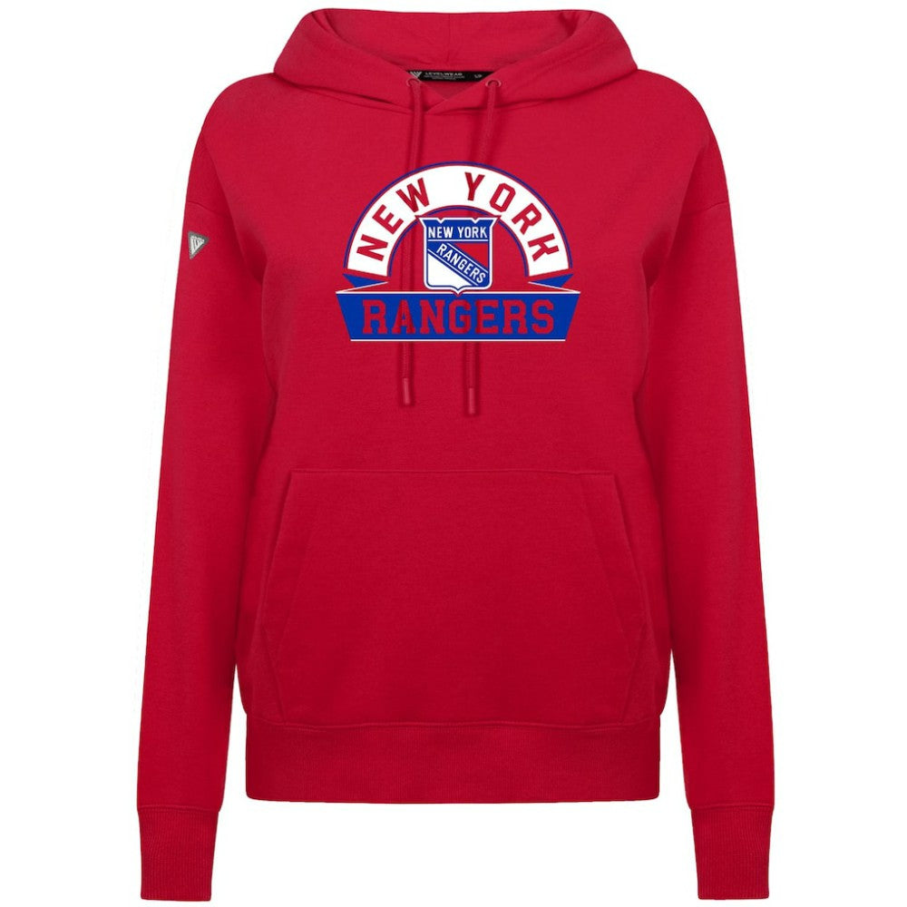 New York Rangers Levelwear Women's Adorn Banner Arch Pullover Hoodie