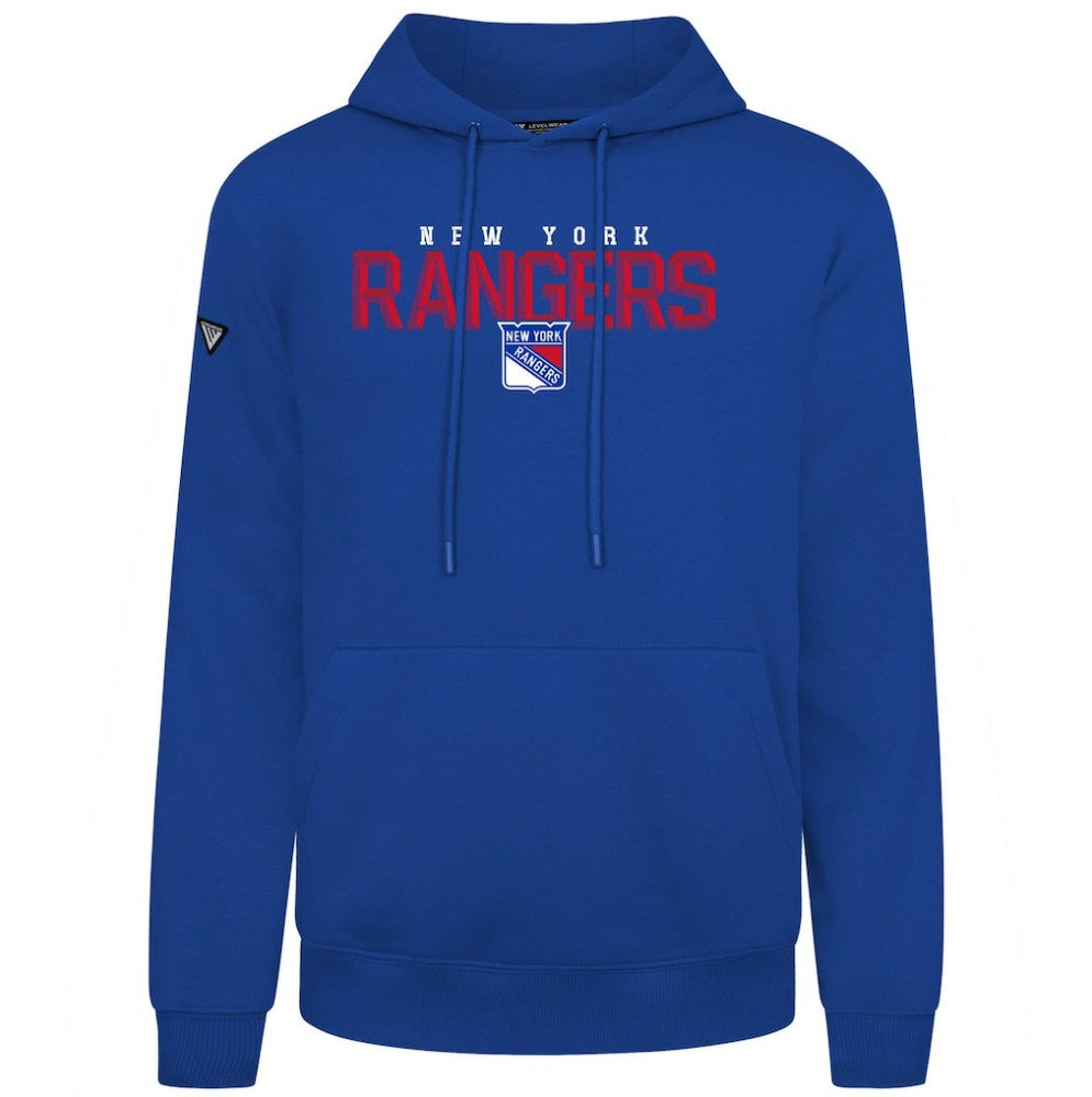 New York Rangers Levelwear Podium Carve Pullover Hoodie
