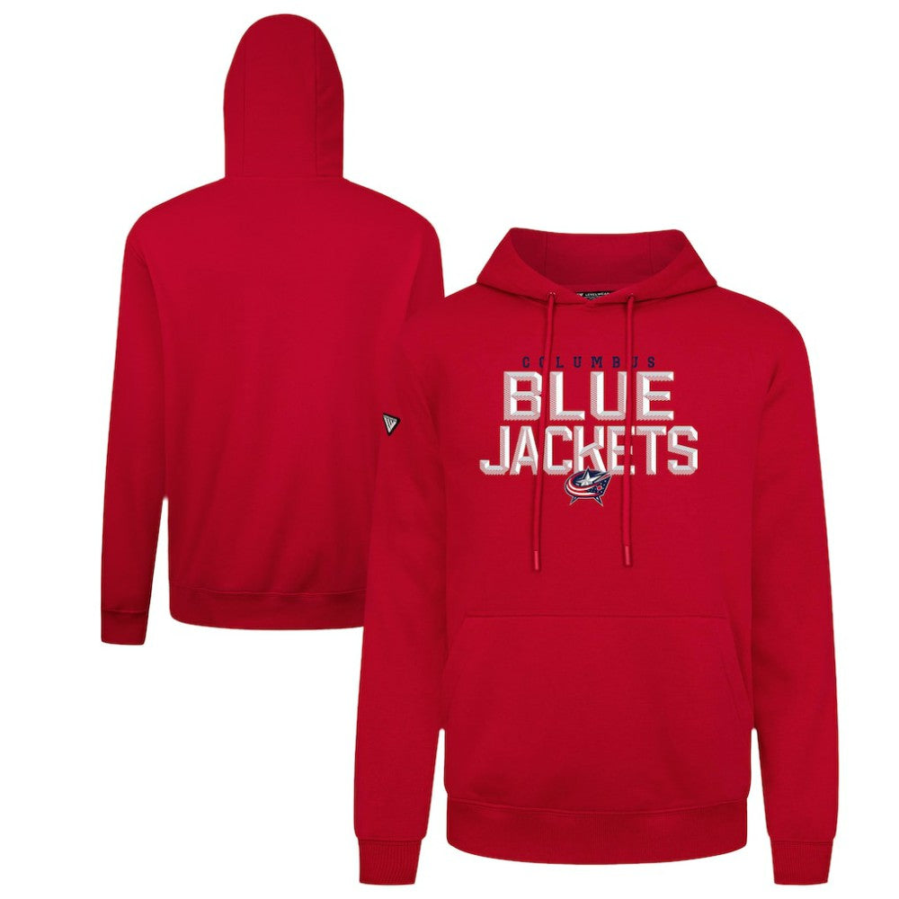 Columbus Blue Jackets Levelwear Podium Carve Pullover Hoodie