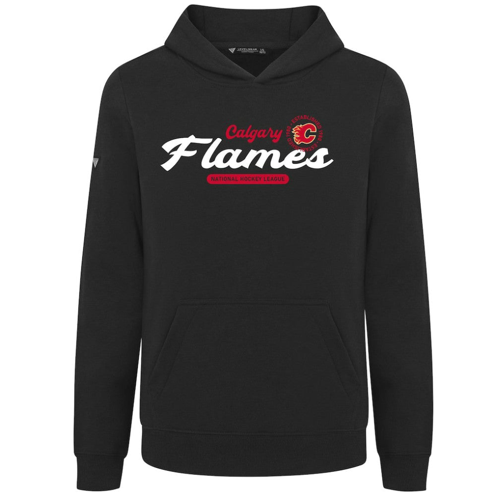 Calgary Flames Levelwear Youth Podium Monument Pullover Hoodie