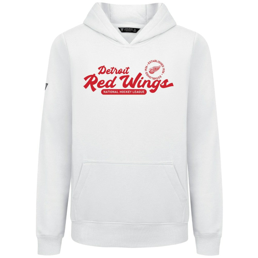 Detroit Red Wings Levelwear Youth Podium Monument Pullover Hoodie