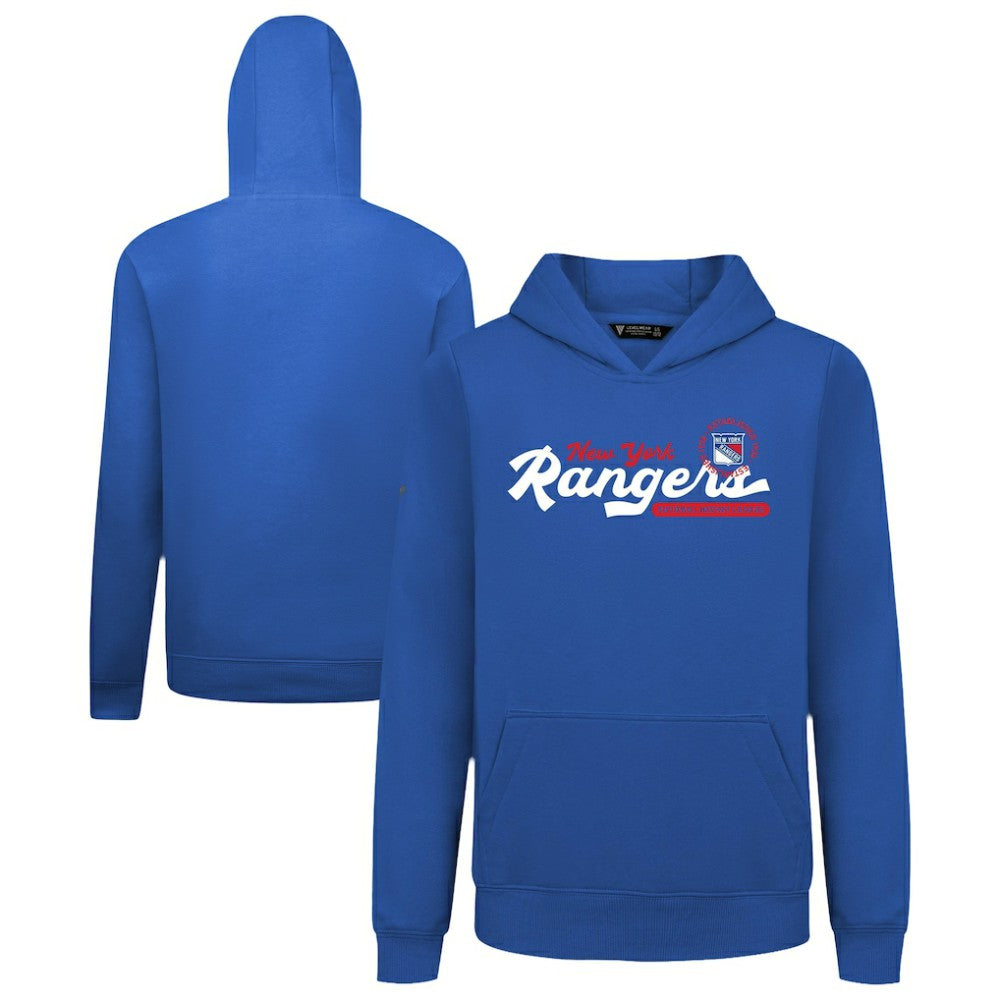 New York Rangers Levelwear Youth Podium Monument Pullover Hoodie