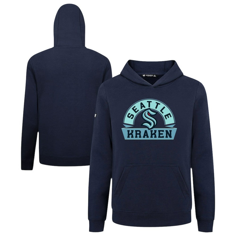 Seattle Kraken Levelwear Youth Podium Banner Arch Pullover Hoodie