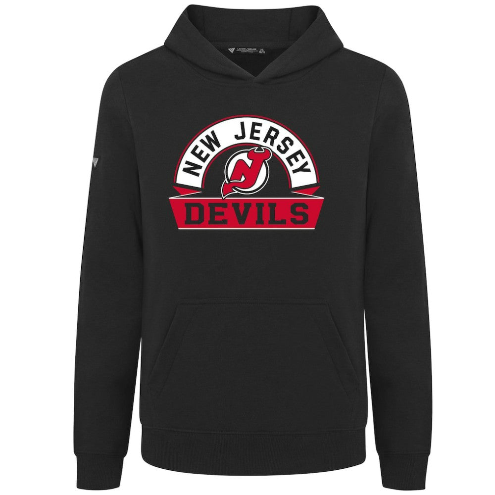 New Jersey Devils Levelwear Youth Podium Banner Arch Pullover Hoodie