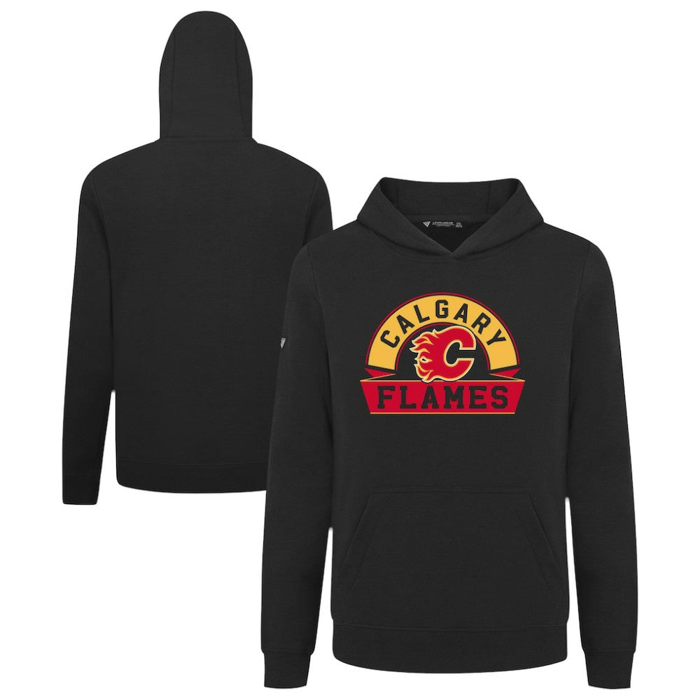 Calgary Flames Levelwear Youth Podium Banner Arch Pullover Hoodie